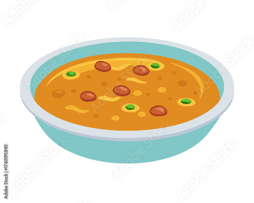 Dhal, flat style 2D vector image, isolated on a white background

