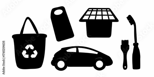 Go Green Initiative with Reusable Bag, Eco-Friendly Car, Gardening, and Personal Care Essentials for a Sustainable and Environmentally Conscious Lifestyle
