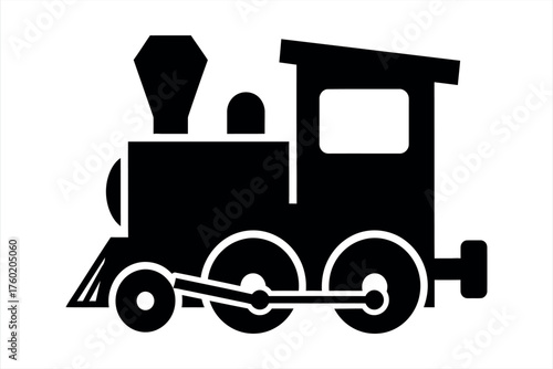 Simple Train Engine Silhouette Icon