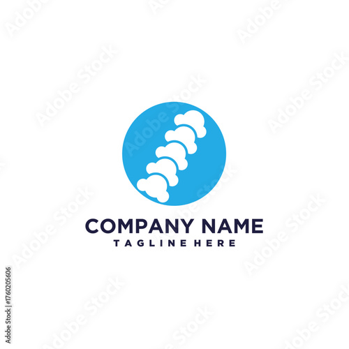 Abstract spine physiotherapy icon logo vector design illustration