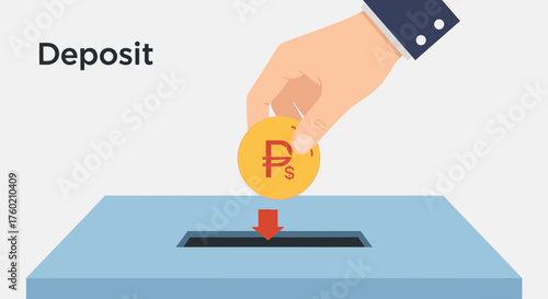 Hand depositing a coin into a slot