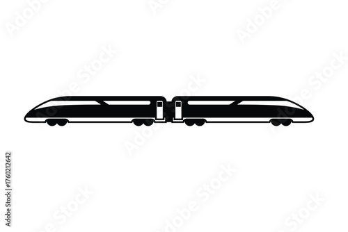 train icon in flat style. Subway vector illustration on isolated background. Transport sign business concept.