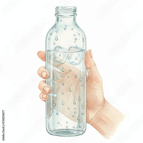 Healthy Lifestyle Watercolor Collection: Wellness, Fitness, and Balanced Living on a Clean White Background