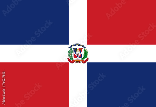 Dominican Republic flag illustrator national