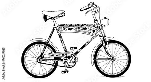 bicycle isolated on white background