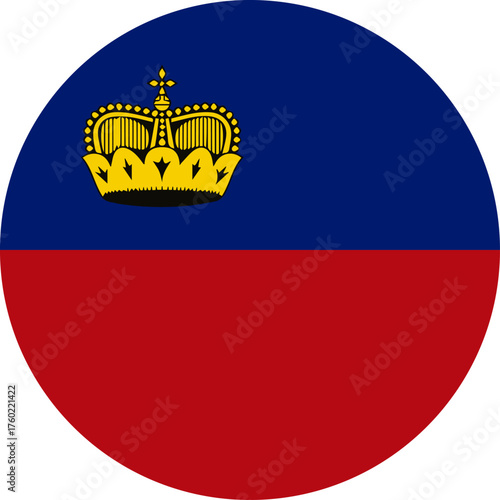 Liechtenstein flag illustrator national of round