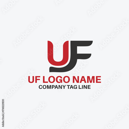 UF logo design vector, new UF logo, professional and unique UF logo, fishing logo UF, modern and business logo