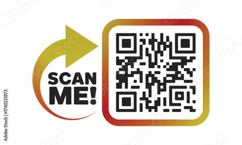 QR code scan icon set with scan me frame and smartphone interface elements for mobile payment, app login, id verification, and modern digital user interface design