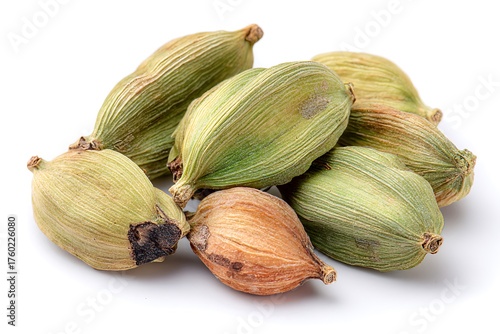 Wallpaper Mural Pile of green cardamom pods isolated on white background Torontodigital.ca