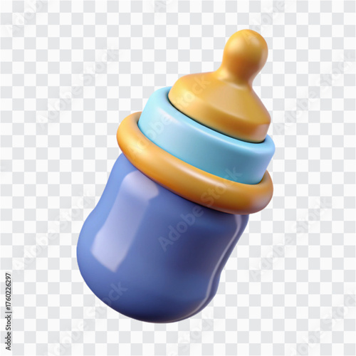 3D Baby Bottle Icon | Infant Feeding Equipment, Milk Bottle & Newborn Care Tool