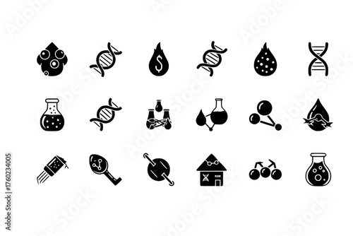 Folding bioinformatics reads computational server alignment pattern rna vector set icon phylogenetic
