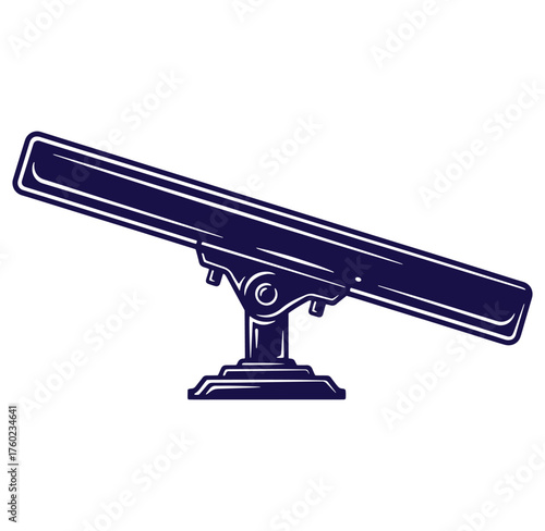 Stylized vector illustration of a radar system displaying detection capabilities