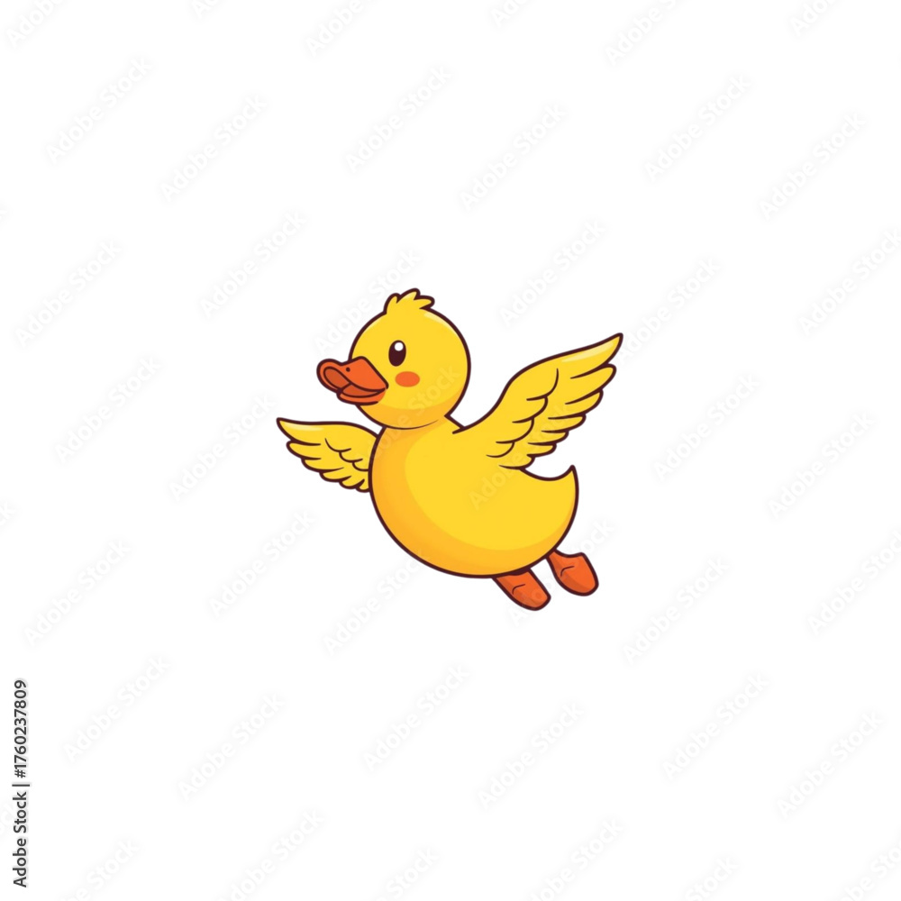 Fototapeta premium yellow duck on white