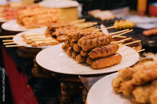 Bangkok Night Market Grilled Sausages