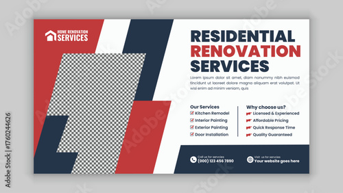 Professional Banner Template for Handyman Renovation and Home Improvement Services
