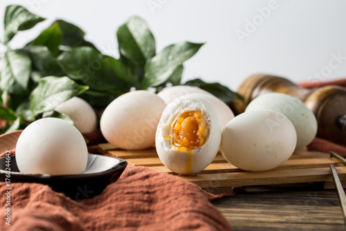 High Resolution Salted Duck Eggs Closeup