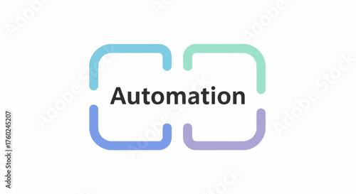 AI Technology Flat Icon Minimal Vector Illustration of Automation 