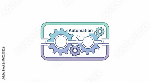 AI Technology Flat Icon Minimal Vector Illustration of Automation 