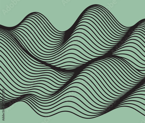 Abstract Geometric Waves vector 