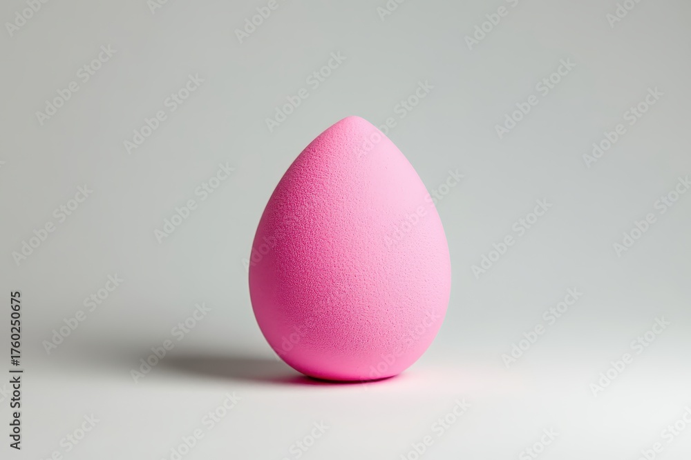 Fototapeta premium A pink egg on a white surface