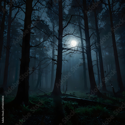 forest in the fog