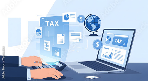 Financial accounting and online tax preparation