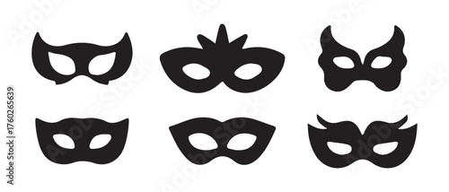 Costume and Masquerade Mask Shapes Collection