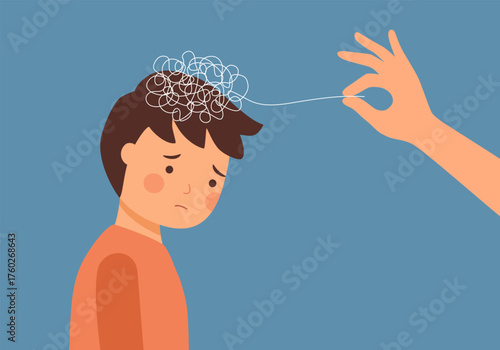 Child psychologist solving mental confusion problem