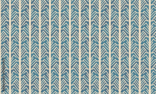 Seamless geometric Art Deco pattern with vertical arrow and chevron stripes