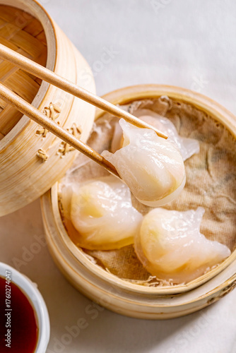 Crystal Shrimp Dumplings Dim Sum Cantonese Breakfast