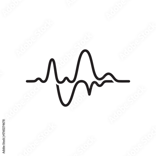 waveform icon or logo isolated sign symbol vector illustration - high quality black style vector icons on white back ground