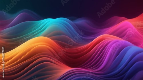 Vibrant matrix color flows creating seamless abstract gradient waves with glowing futuristic transitions and smooth fluid motion loop