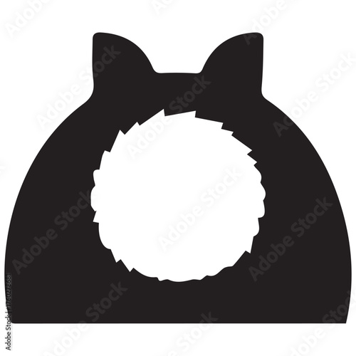 Black silhouette of a vintage rotary telephone