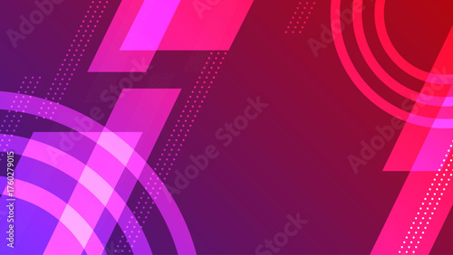 Modern Abstract Layers with Neon Pink and Purple