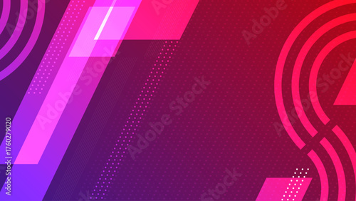 Bright Abstract Layout with Curved Lines and Dotted Accents