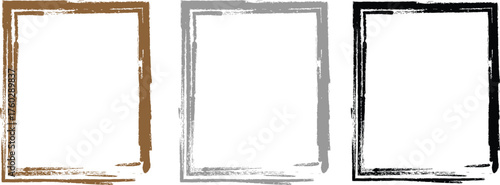 Vector art of set of three grunge frames for your design