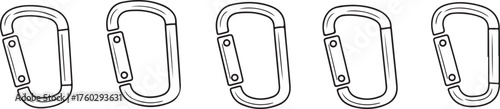 Carabiner Icon Vector Illustration for Outdoor and Climbing