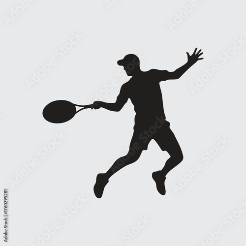 tennis player silhouette