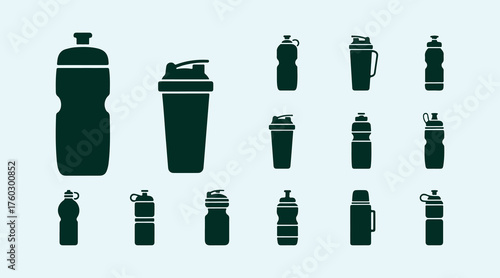icon of a sports bottle in a flat design