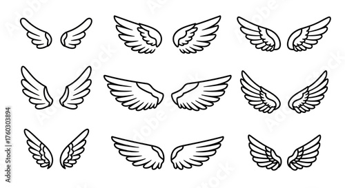 Collection of Wing Designs Angelic, Avian, and Symbolic Imagery