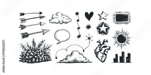Hand Drawn Collection Of Graphic Elements