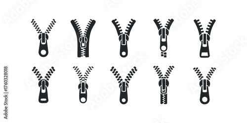 Collection of Zipper Icons and Graphics