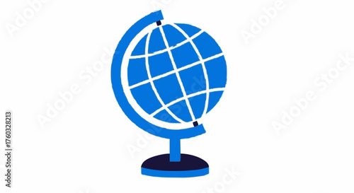 Blue globe on a stand