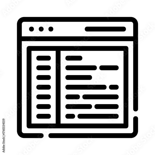 Web page design featuring a sidebar and main content area, suitable for websites, blogs, and online publications for a modern look.
