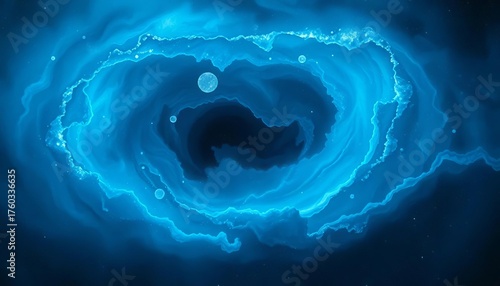 Swirling nebula of deep blues and indigos, textured with subtle highlights,   dimension,  design