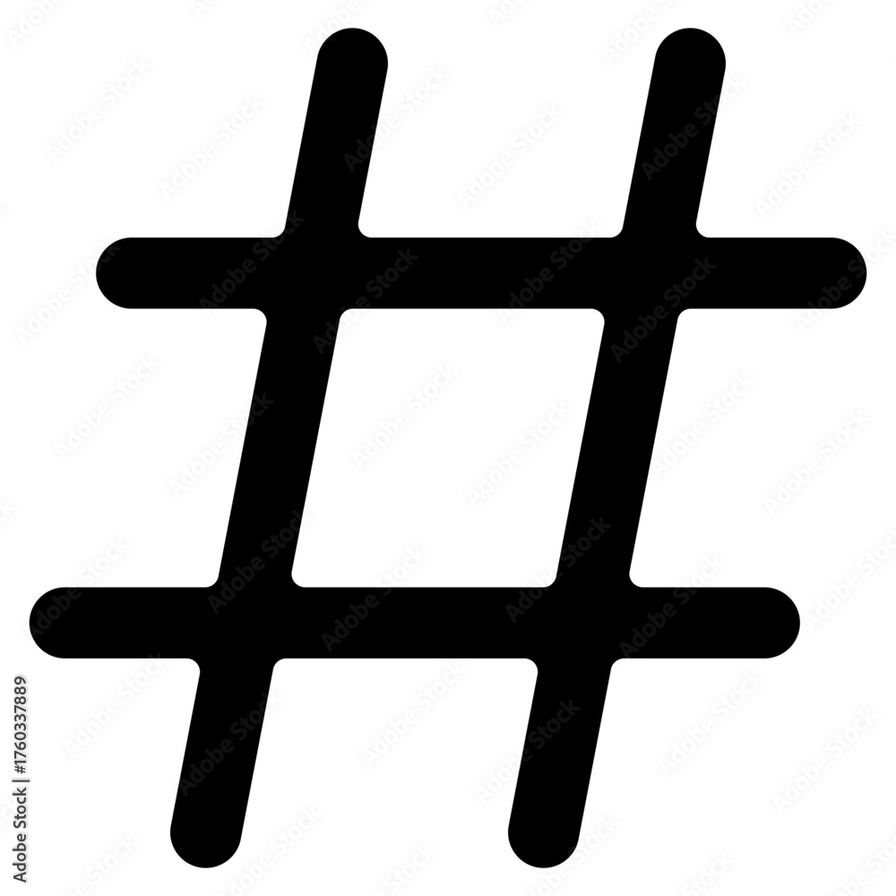 Obraz premium Hashtag Symbol Icon Element For Design