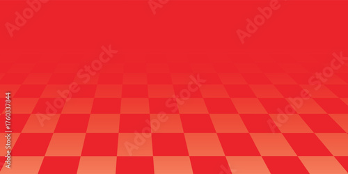 Red and white lattice vector illustration alternating into square shape medium size.