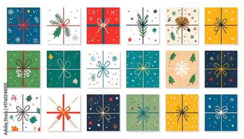 Festive Gift Boxes - A Collection of Holiday Presents.