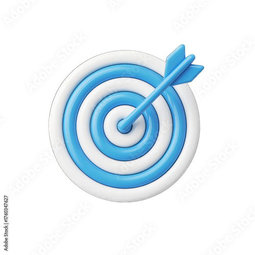 3D target icon with arrow, showing focus and aim