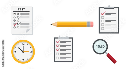 Yellow Pencil with Pink Eraser on White Background.